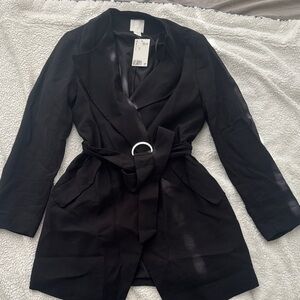 H&M Black Women's Belted Blazer